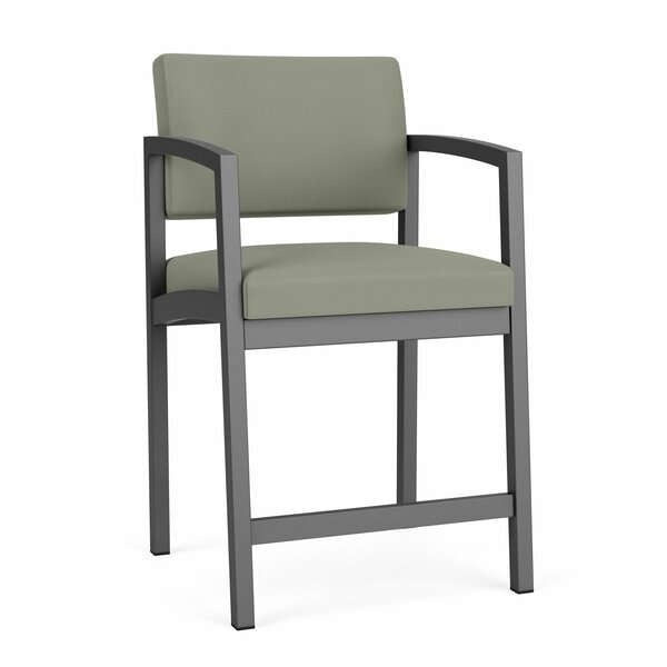 Lesro Lenox Steel Hip Chair Metal Frame, Charcoal, OH Eucalyptus Upholstery LS1161